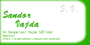 sandor vajda business card